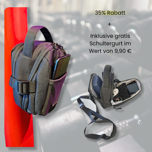 MagneticX Tasche mit 35 % Rabatt – inklusive gratis Schultergurt im Wert von 9,90 € – ideal für Alltag, Reisen und Sport.