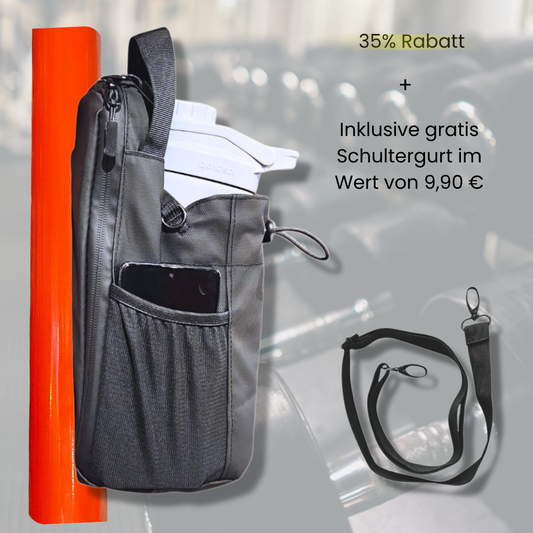 MagneticX Tasche in Schwarz – 35 % Rabatt inkl. gratis Schultergurt und Karabiner im Wert von 9,90 € – smart, stylisch und funktional.